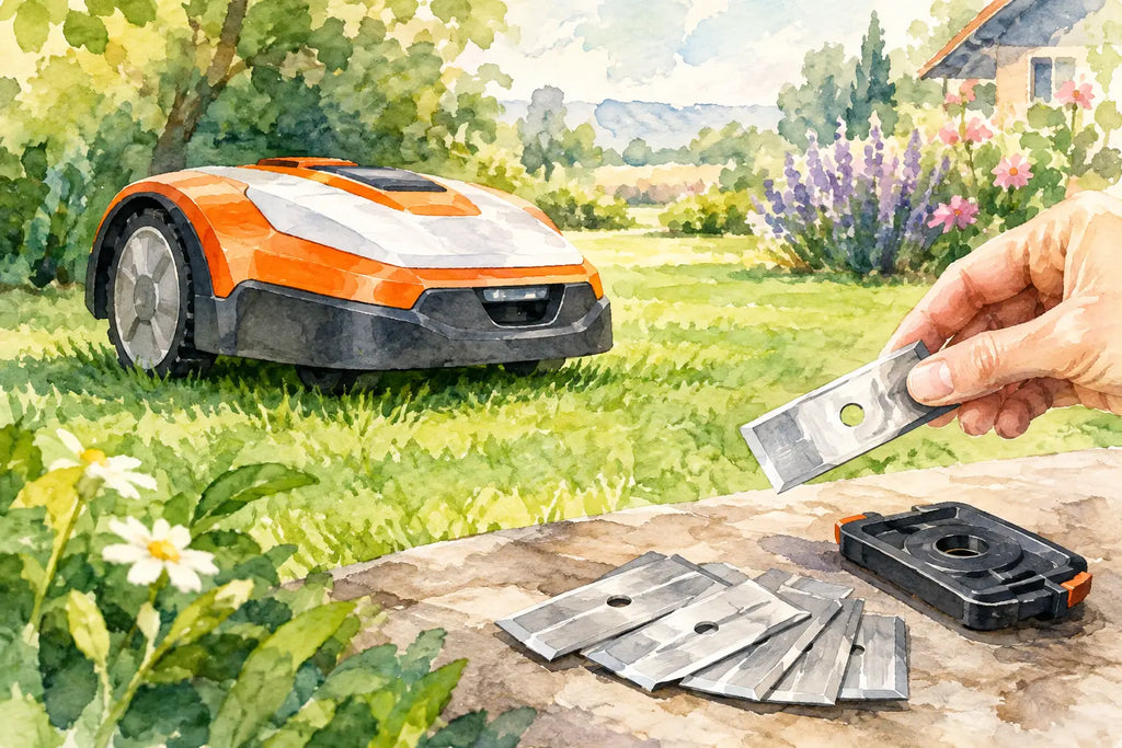Guide til STIHL iMOW-knive: vælg og skift rigtigt