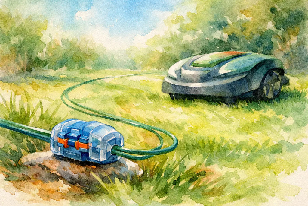 Kanttrådssamler til robotplæneklipperen
