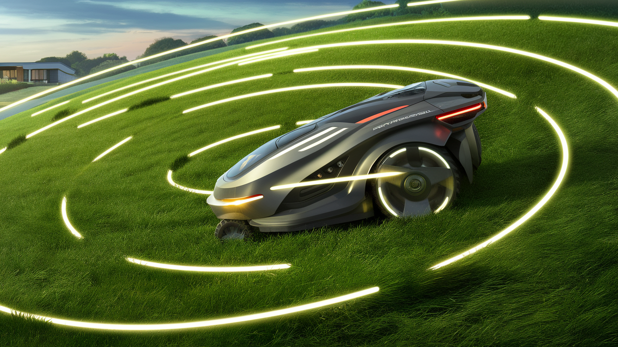 Robotplæneklipper kører i cirkler